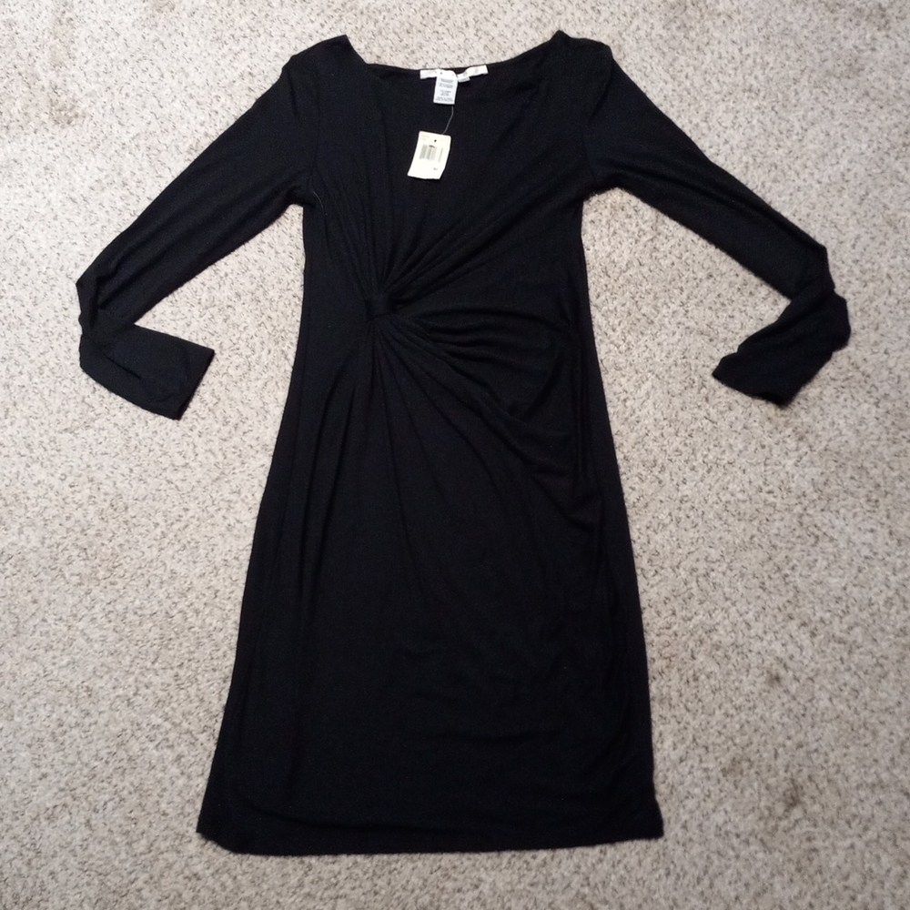 NWT MAX STUDIO black slimming black stretch dress, size medium, $128.00